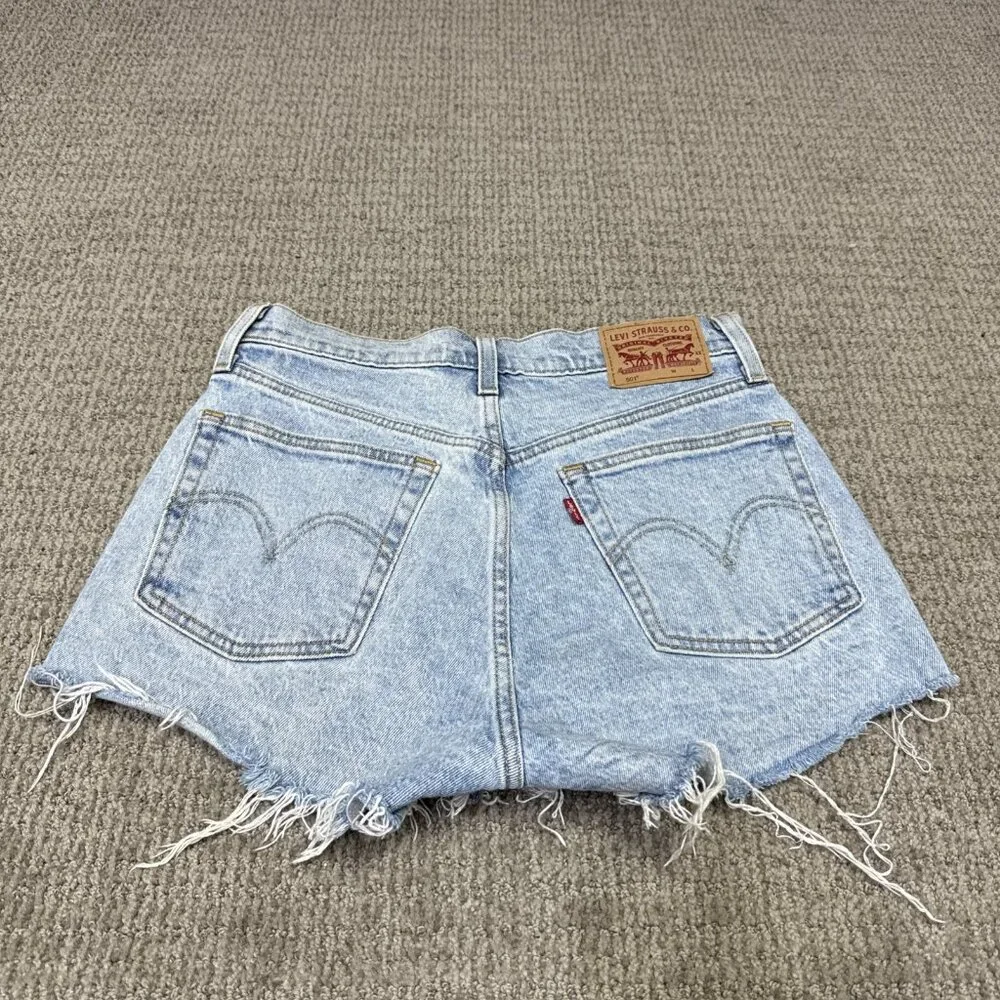 Levi’s 501 Shorts Blue 5 Button Fly Pockets Women’s Size 26
